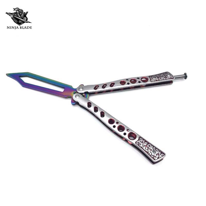 Vintage Vine Totem Handle Double Edged Dull Sword Head Practice Butterfly Knife Cool Metal Best Bali Shopee Philippines