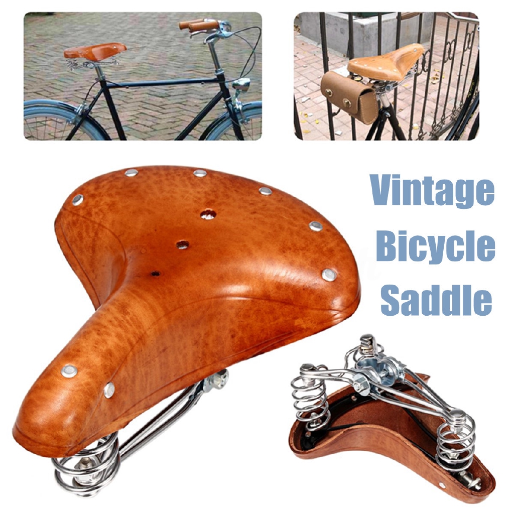 tan bicycle seat