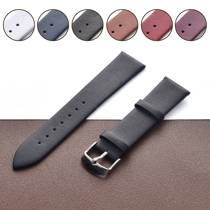 black leather watch strap