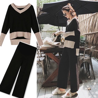 7750 Long Sleeve Knitted Terno Pants | Shopee Philippines