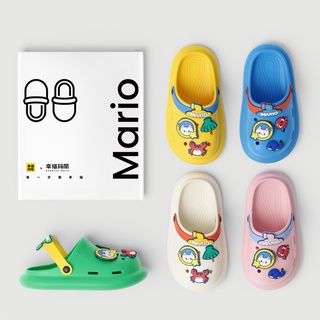 Cheerful Mario Crocs Sandals With Free Jibbitz For Kids Girls and Boys Rubber Shoes For Kids