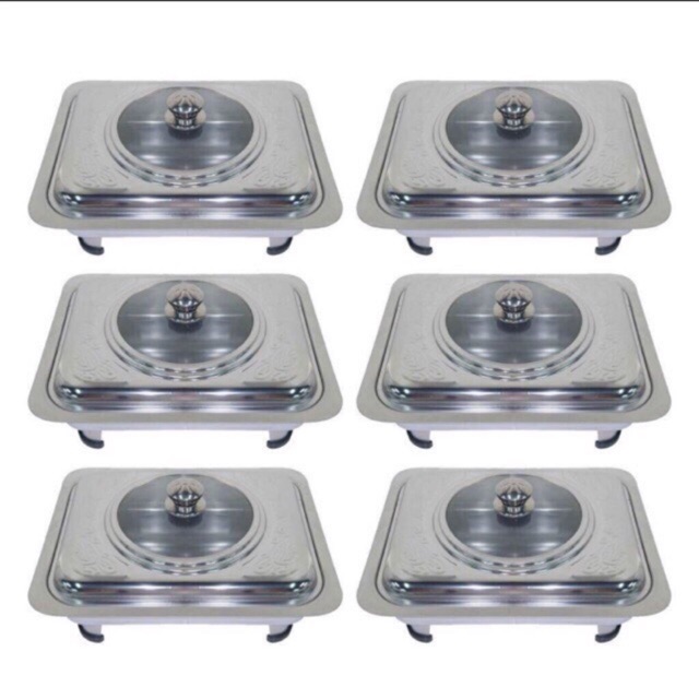 Set Of 6 Stainless Food Warmer(34x28x16Cm) Shopee Philippines