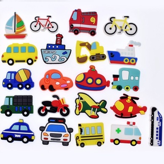 jibits Airplane Fire Truck Boat Motorcycle Jibits croc Charm for Kids DIY croc jibits Pins Cartoon Shoe Accessories Decorations #9
