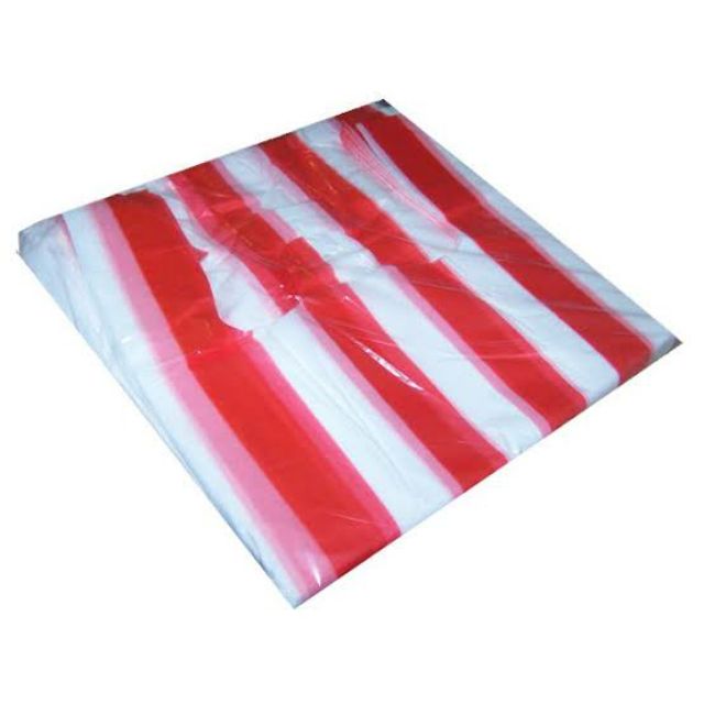 50pcs Jumbo Red Stripe plastic bag sando bag trash bag