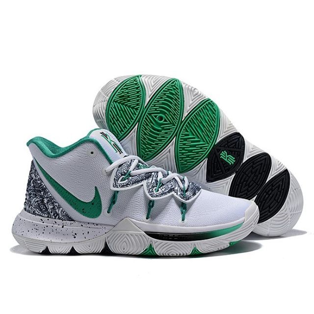 kyrie 5 white and black
