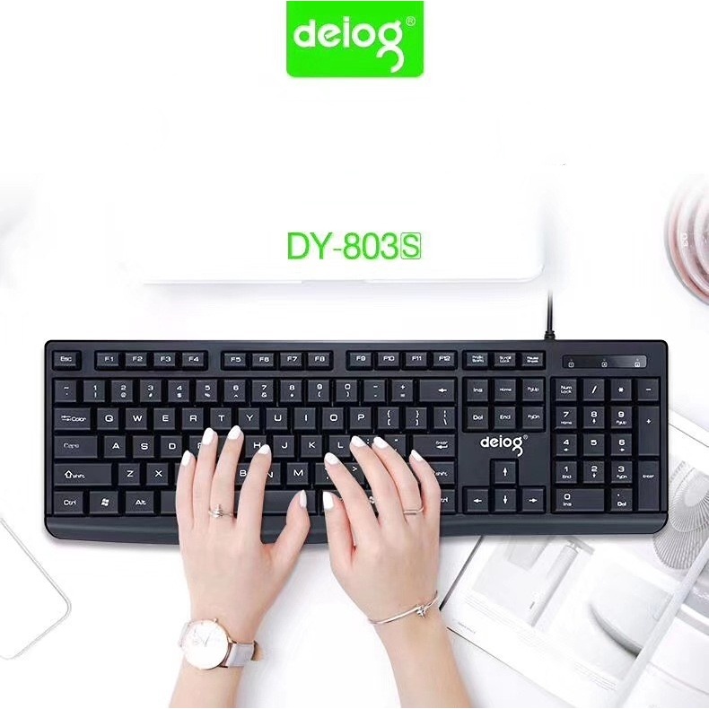 DEIOG DY-803 USB Wired Keyboard Office Style For PC Laptop Gaming ...