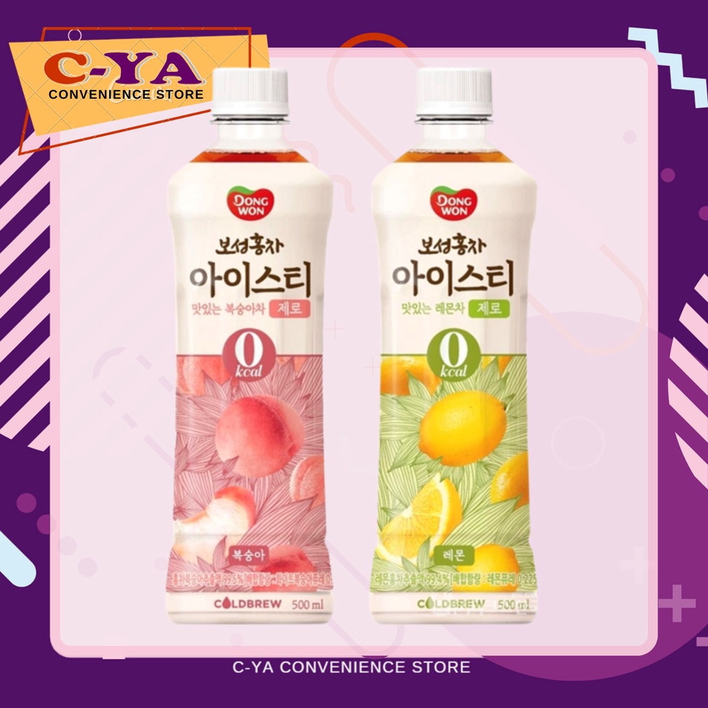 Dongwon ZERO Kcal Peach/Lemon Ice Tea 500ml Shopee Philippines