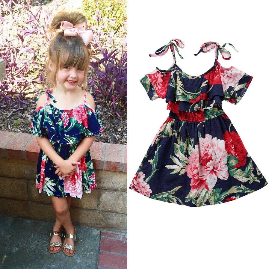 off shoulder frock for kids