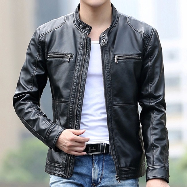 5XL Men's Leather Jackets Men Coats Male Casual Motorcycle Leather ...