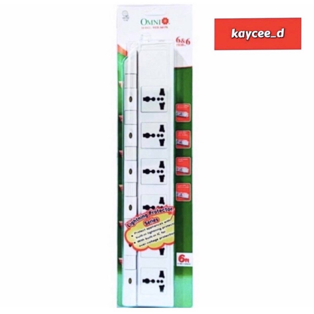 Omni Universal Outlet Extension Cord W Individual Switches 4 5 6 Gang Wed 340 Wed 350 Wed 360 Pk 553