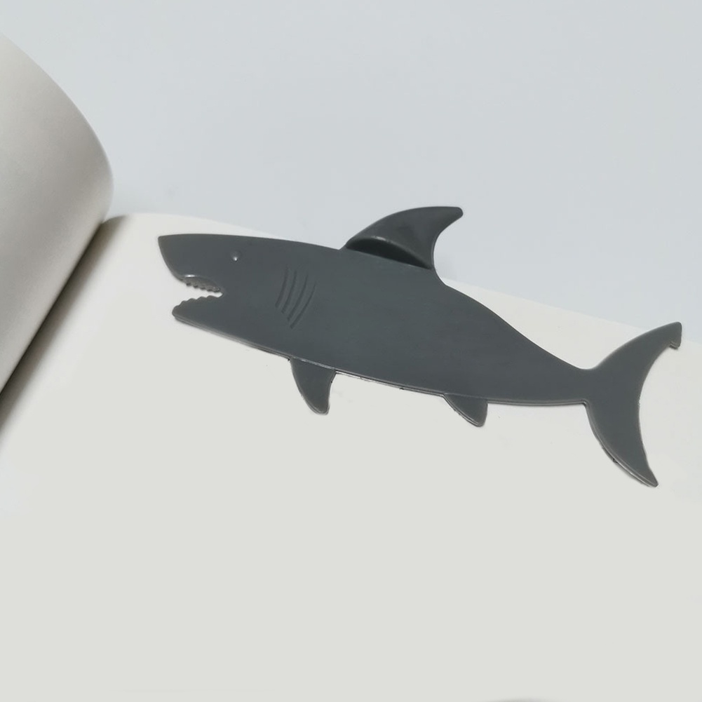 2pcs Gift Kids School Stationery Office Portable For Students Shark Shaped Reading Bookmark
