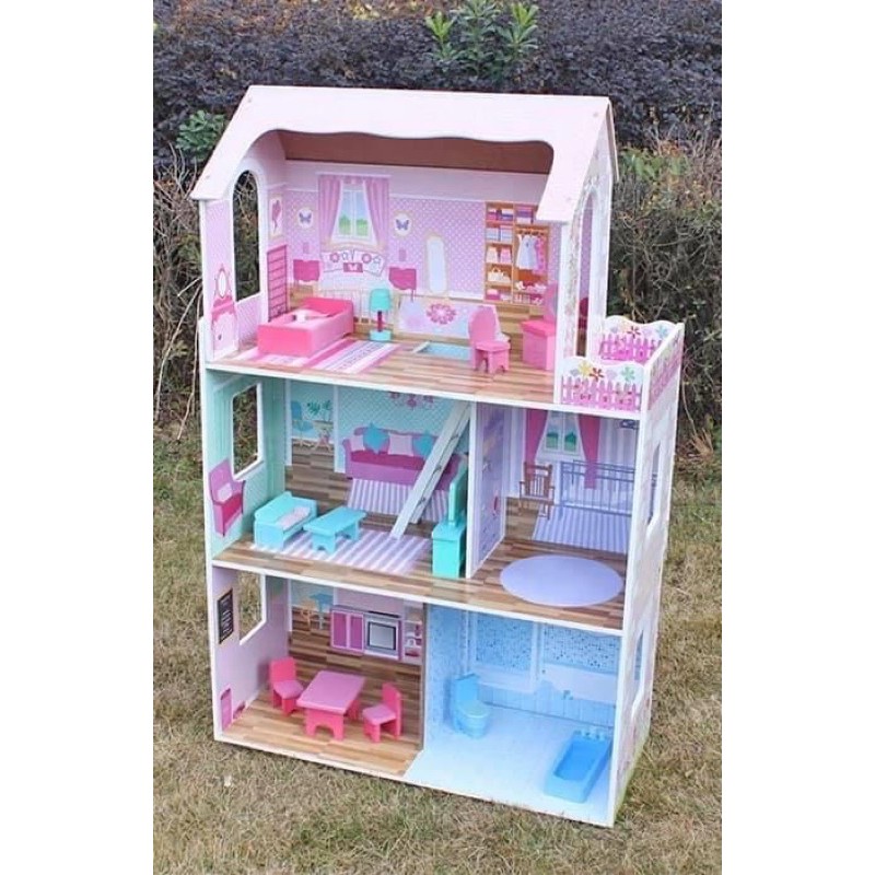 wooden dolls house for barbie