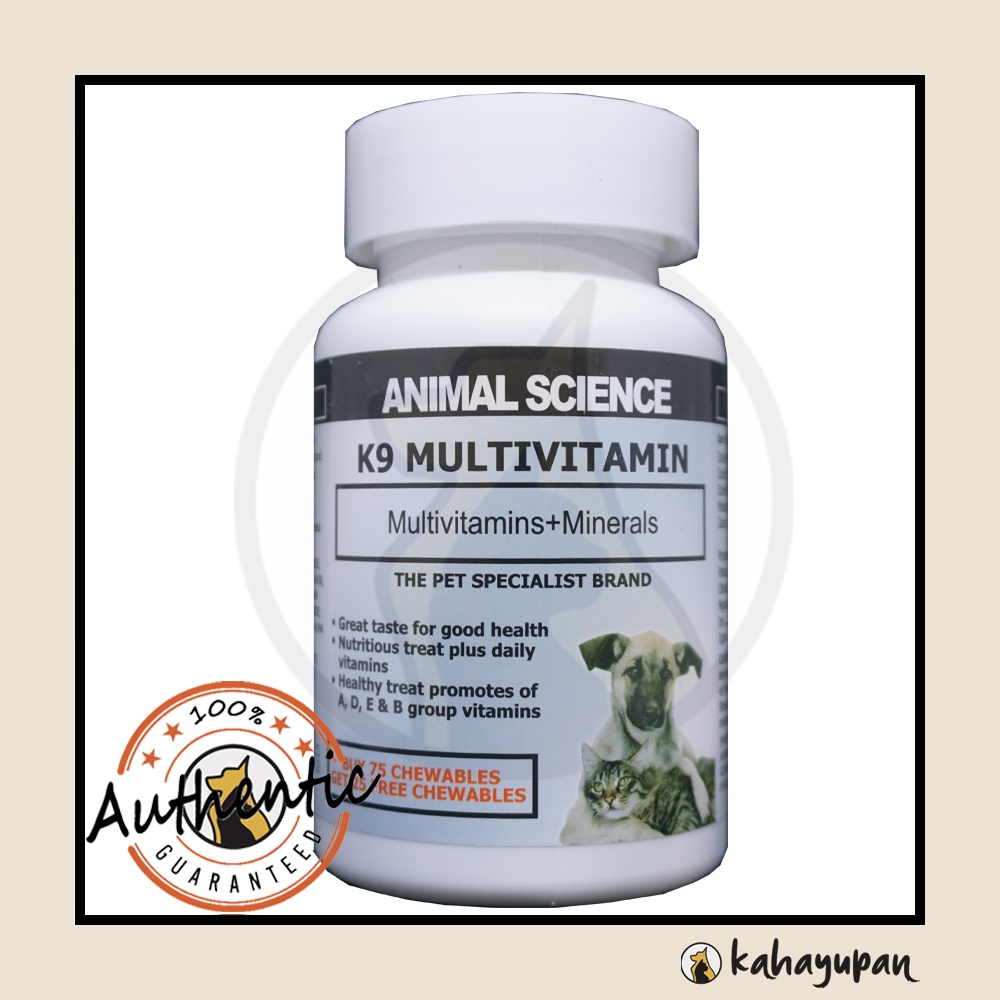 Animal Science K9 Multivitamins+Minerals (75+25 Chewables) Shopee Philippines