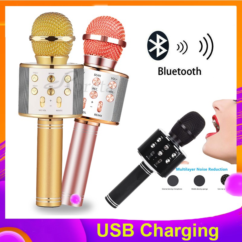 WS858 Bluetooth Wireless Microphone Speaker Professional Handheld