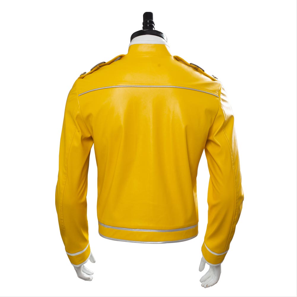 In Stock Queen Lead Vocals Freddie Mercury Cosplay Costume Men Yellow Jacket/Full set Pant Costume #4