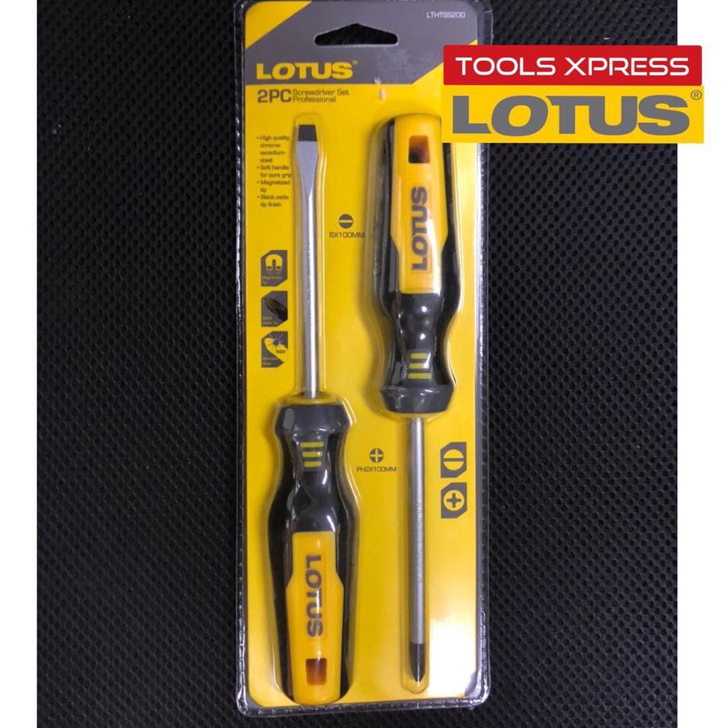LOTUS Screwdriver set 2pcs [LTHTSS200] Shopee Philippines