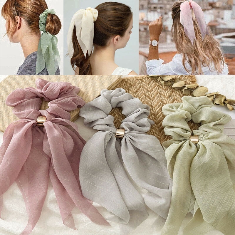 ribbon hair scrunchies