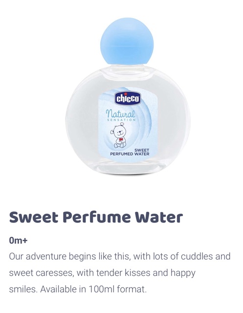 chicco natural sensation sweet perfumed water