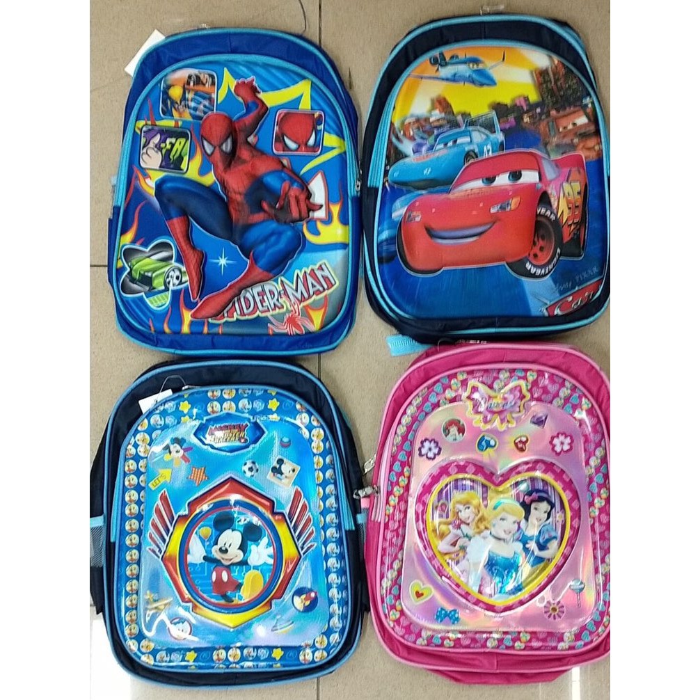 BACKPACK CHARACTER ASSORTED DESIGNS 2 COMPARTMENT