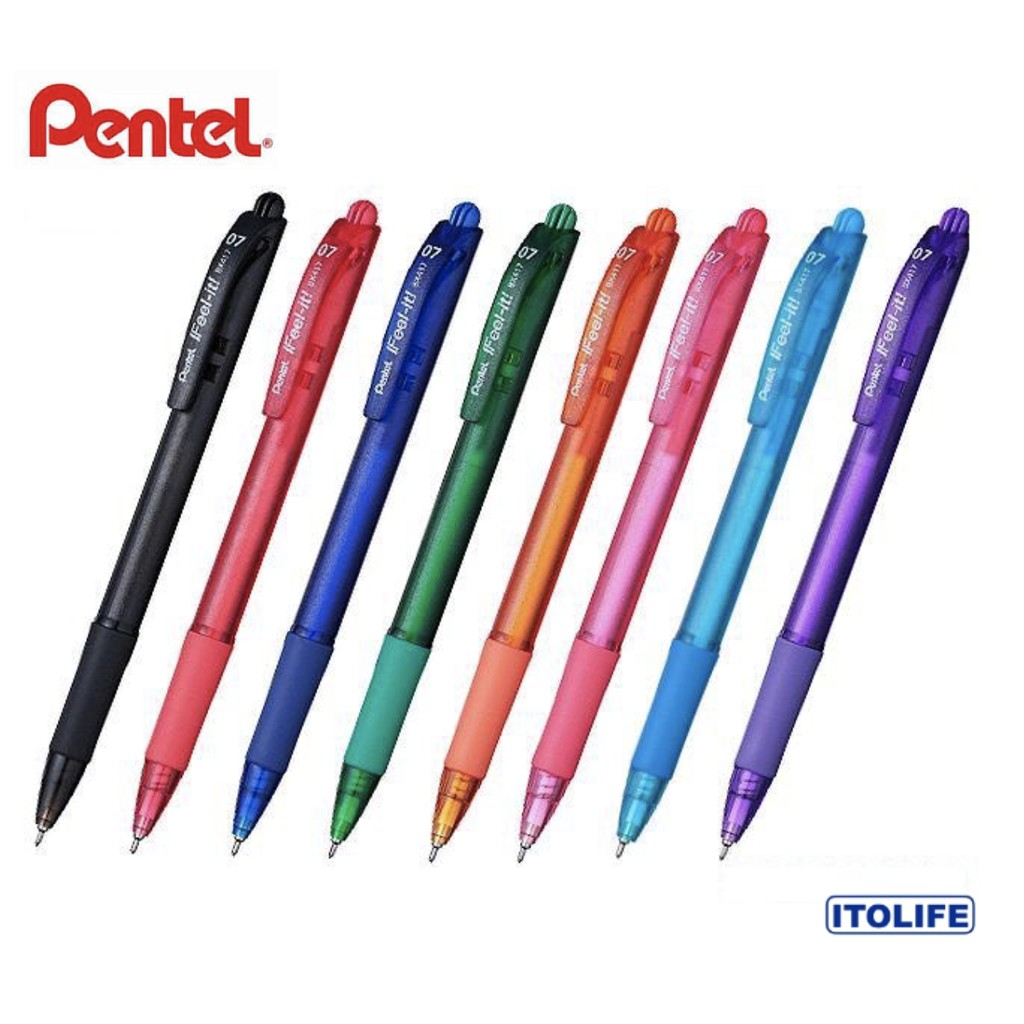 Pentel IFeelit! Retractable Ballpoint Pen BX417 (Black/Box of 12 pcs