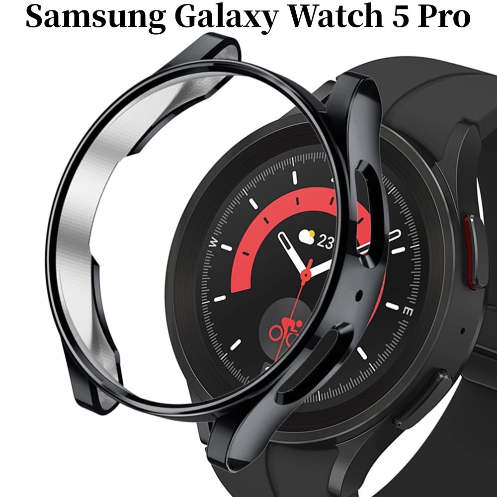 Case for Samsung Galaxy Watch 5 Pro case Watch 4 classic 46mm 42mm TPU Plated Allaround Bumper