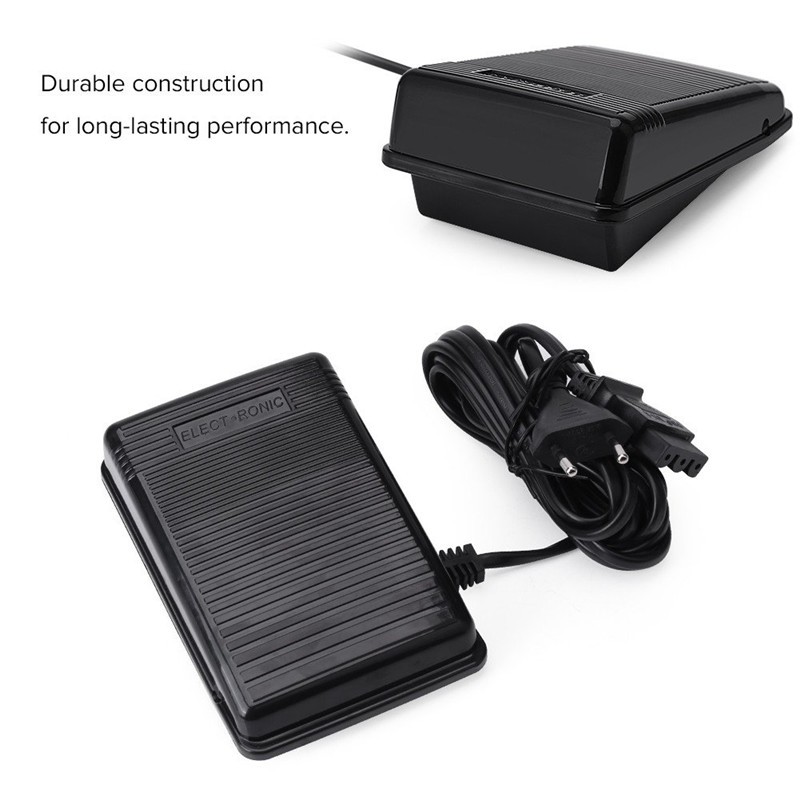 US Plug Sewing Machine Foot Pedal Controller Electronic Foot Control with Cable Universal Home Sewing Machine Foot Pedal Variable Speed Controller 110V 