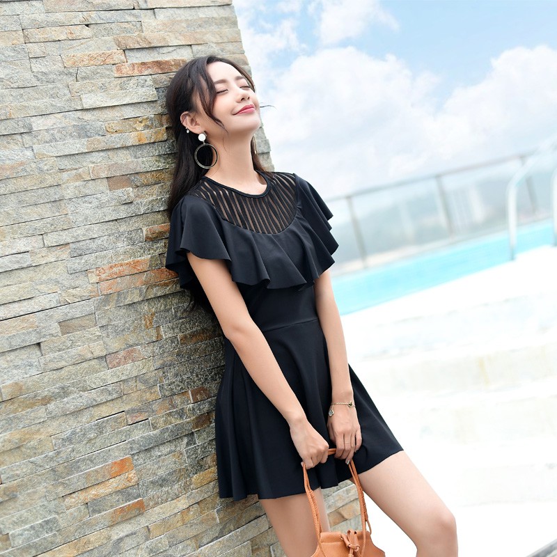 black swimsuit dress