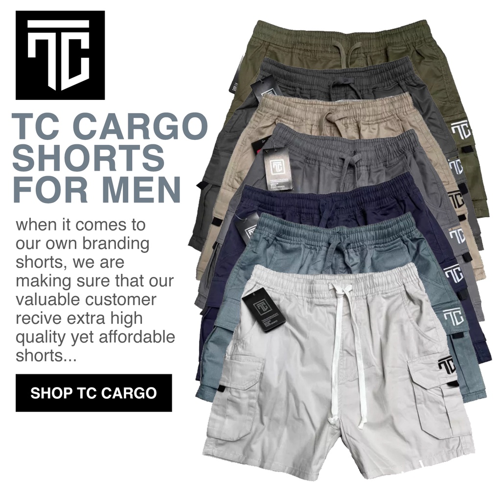 Slim fit cargo shorts for men new style cargo shorts above knee for