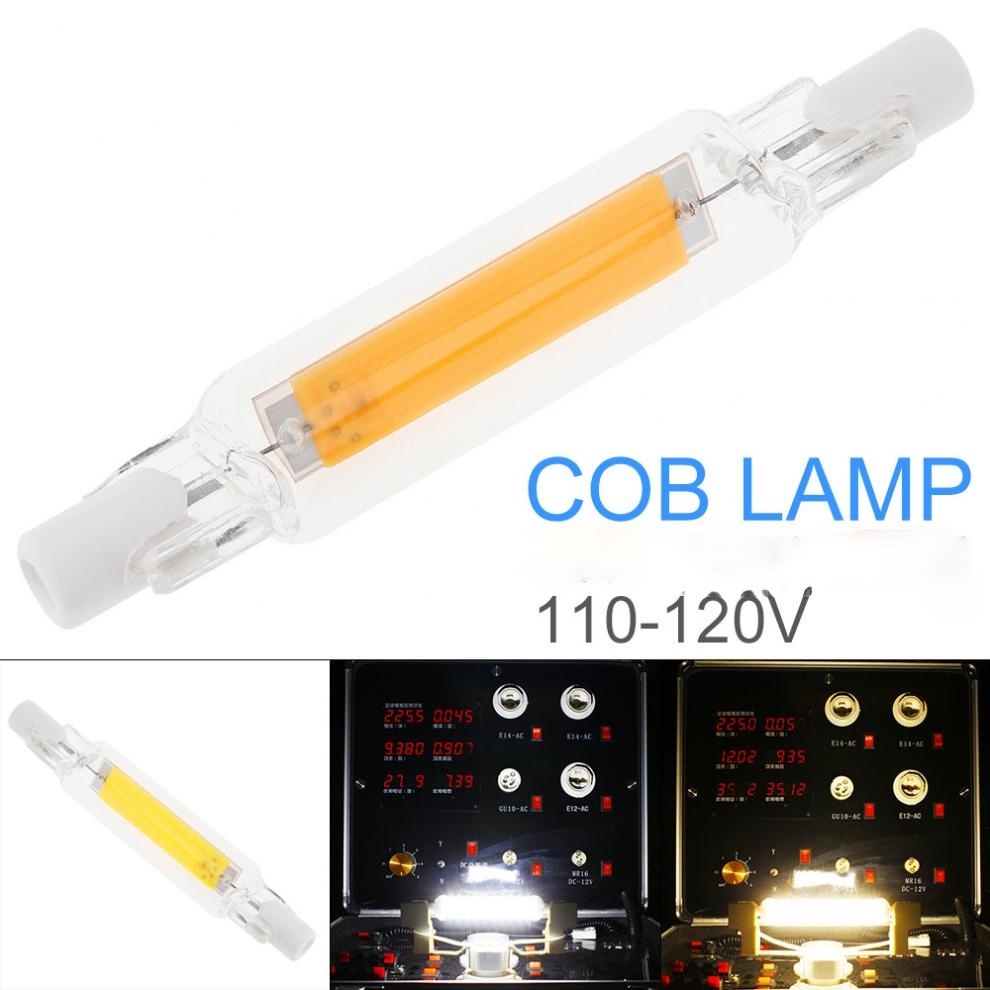 10/20W 110/120V Highlight R7S COB Horizontal Plug Lamp Glass Warm White / Cool White Replace Halogen Lamp For Home #shopee42
