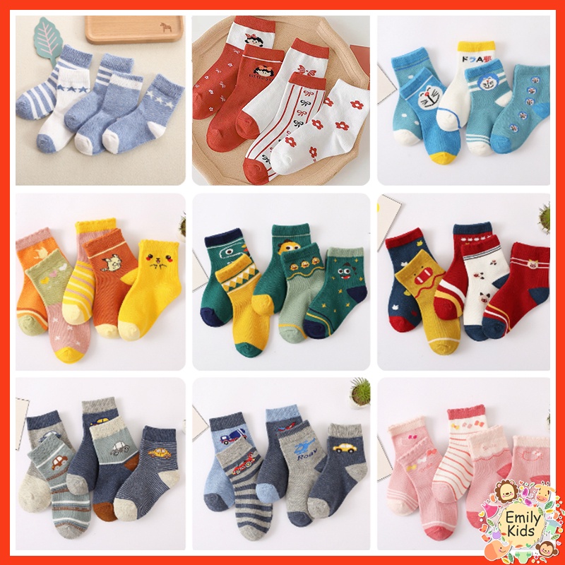 5 pairs Girls Socks warm Cotton Socks Cute Animal Pattern Christmas Socks for Kids soft and skin-friendly 