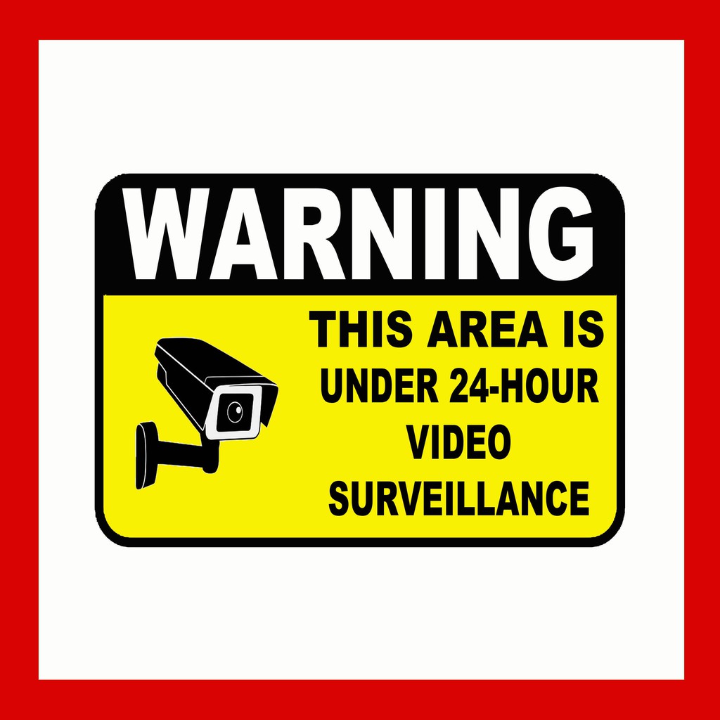 CCTV Signage Laminated/PVC/Sticker | Shopee Philippines