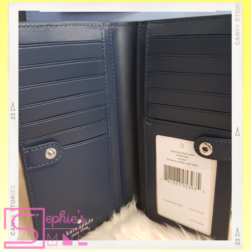 SephiesMNL Authentic Kate Spade Schuyler Medium Tote & Bifold Wallet in Blueberry  Cobbler from US! | Shopee Philippines