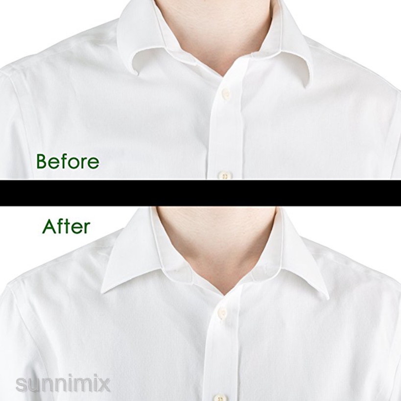200Pcs White Plastic Collar Stays Bones Stiffeners Collar Insert for Mens Shirt 4 Sizes 