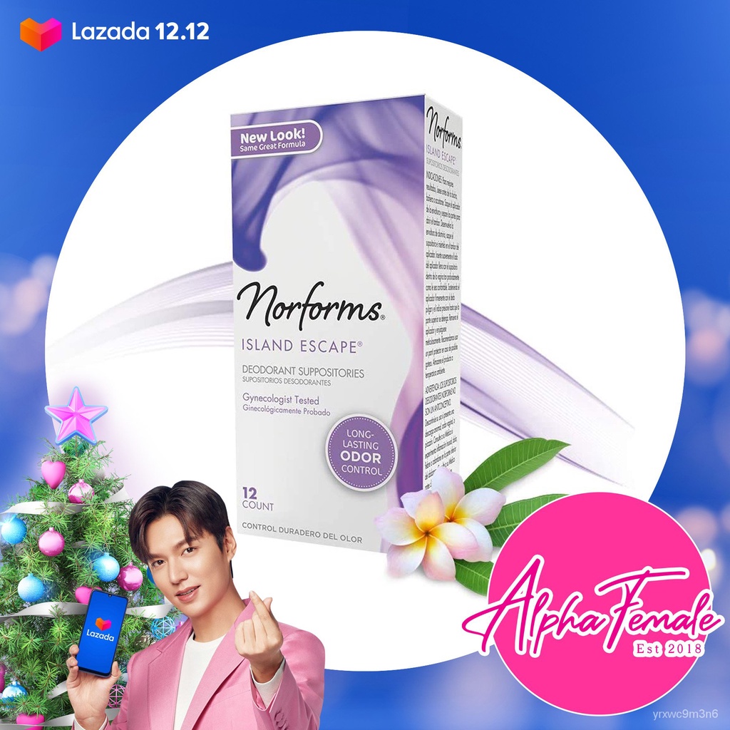 Norforms Deodorant Vaginal Suppositories, Long Lasting Odor Control