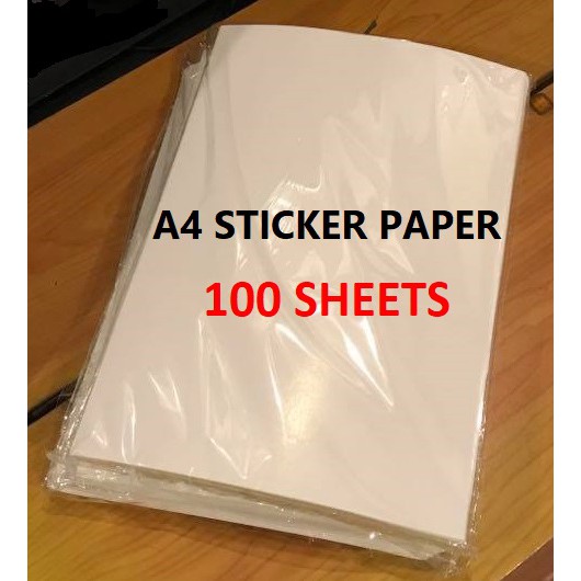 100 sheets A4 Sticker Paper White (Matte / Glossy) | Shopee Philippines