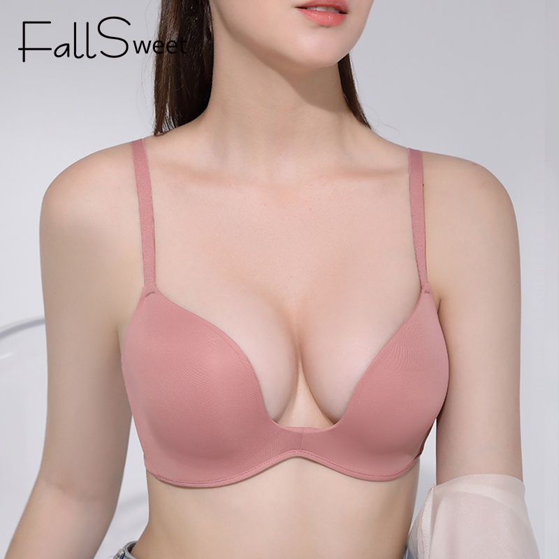 Fallsweet Seamless Bras For Women Sexy Push Up Brassiere Shopee