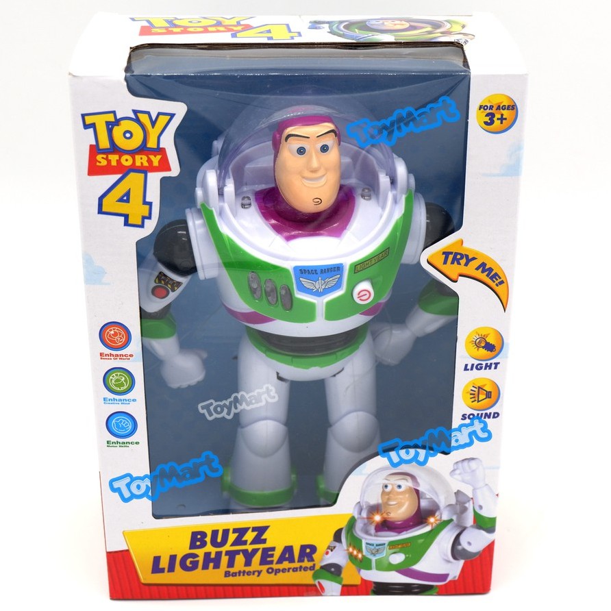 Toy Story Buzz Lightyear 10" Walking Action Figure Battery Operated