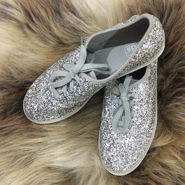 silver sparkle keds