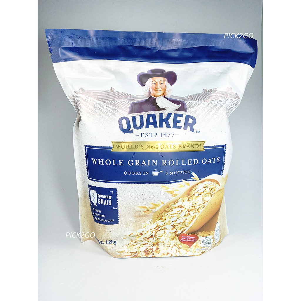 QUAKER Whole Grain Rolled Oats 1.2Kg | Shopee Philippines
