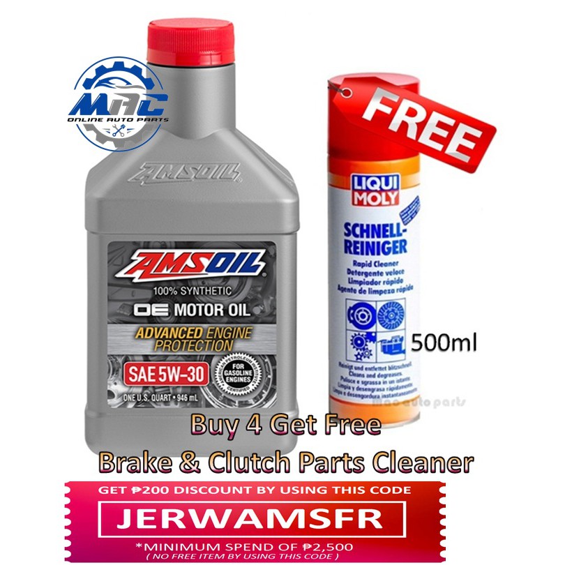 AMSOIL OE Motor Oil 5W30 Fully Synthetic GASOLINE ENGINE oil 1 Quart