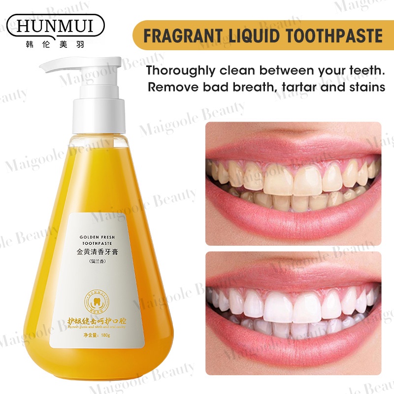 Hunmui Toothpaste Menthol Teeth Cleaning Remove Plaque Stains Whitening ...