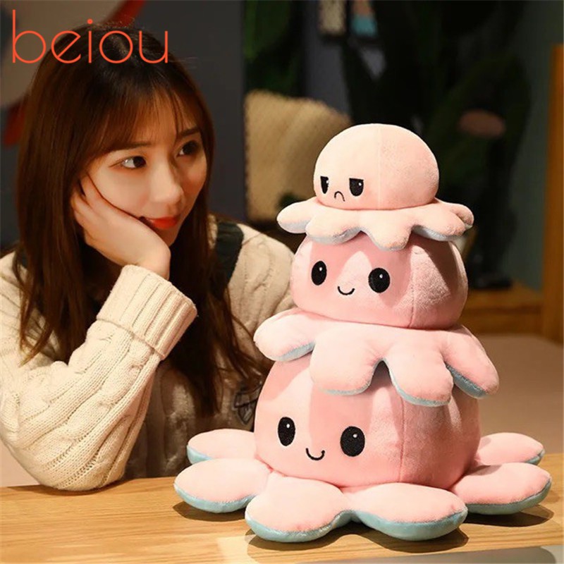 Ready Stock 20/30/40 CM Tik Tok Flip Octopus Doll Plush Toy Clip ...