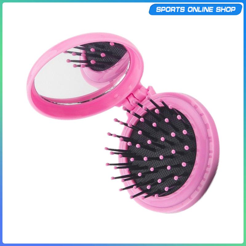 wishshopeyx] Small Hair Brush with Mirror Pocket Size Hair Comb Travel  Mirror Portable Mini for Girls | Shopee Philippines