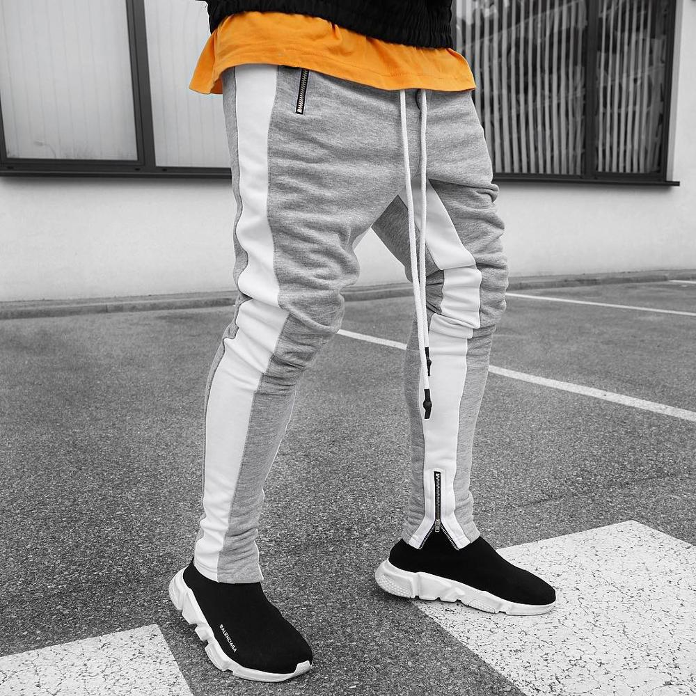 mens joggers casual pants fitness men sportswear tracksuit bottoms skinny sweatpants trousers black gyms jogger track pants