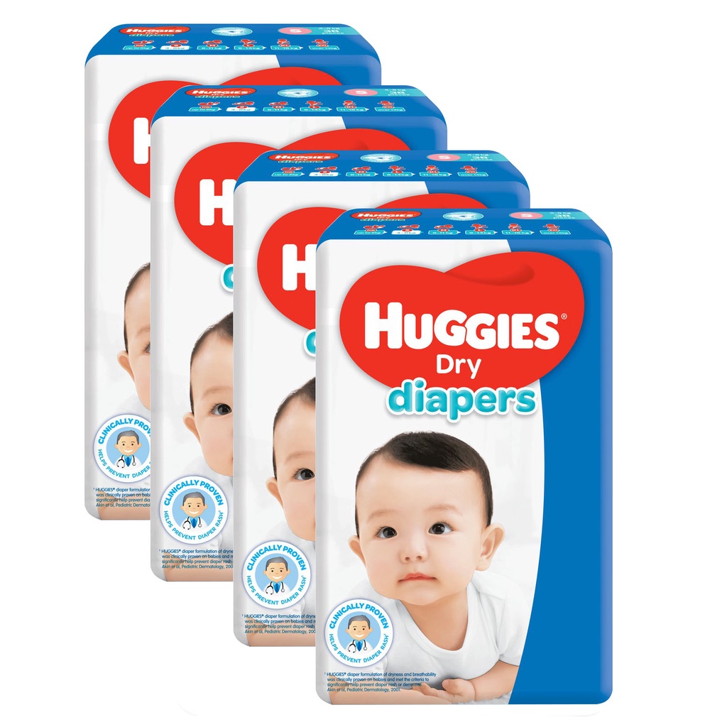 Huggies Dry Diapers Small 38 Pcs X 4 Packs 152 Pcs Shopee Philippines