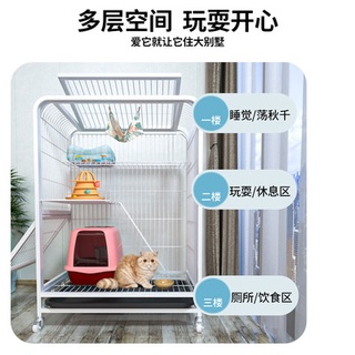 Cat Cage Home Indoor Cat Villa Large Free Space Small Kitty Cat House Cat House Cat Supplies