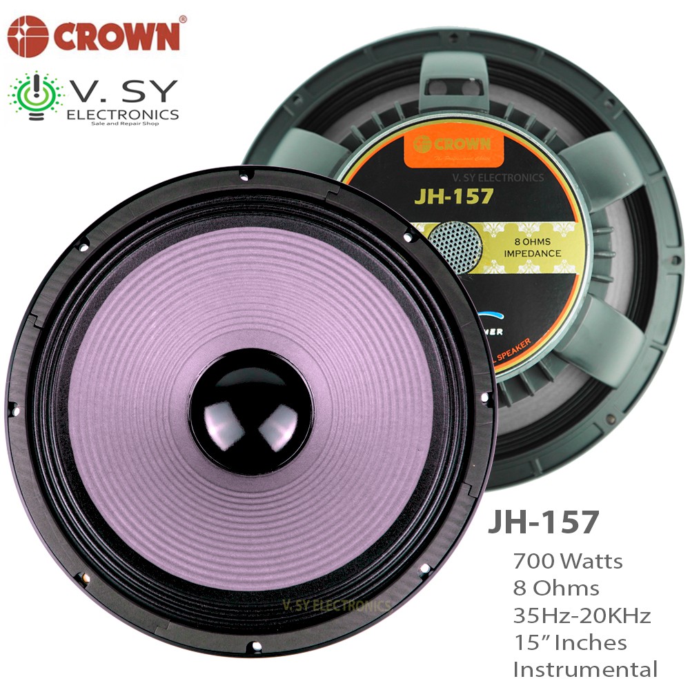 crown speaker 15 inches