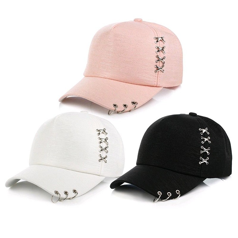 kpop cap with rings