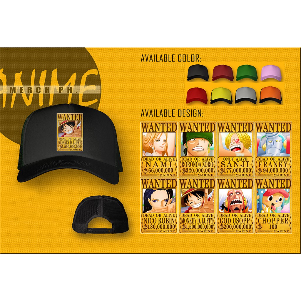 One Piece Cap Anime Merch Ph Shopee Philippines
