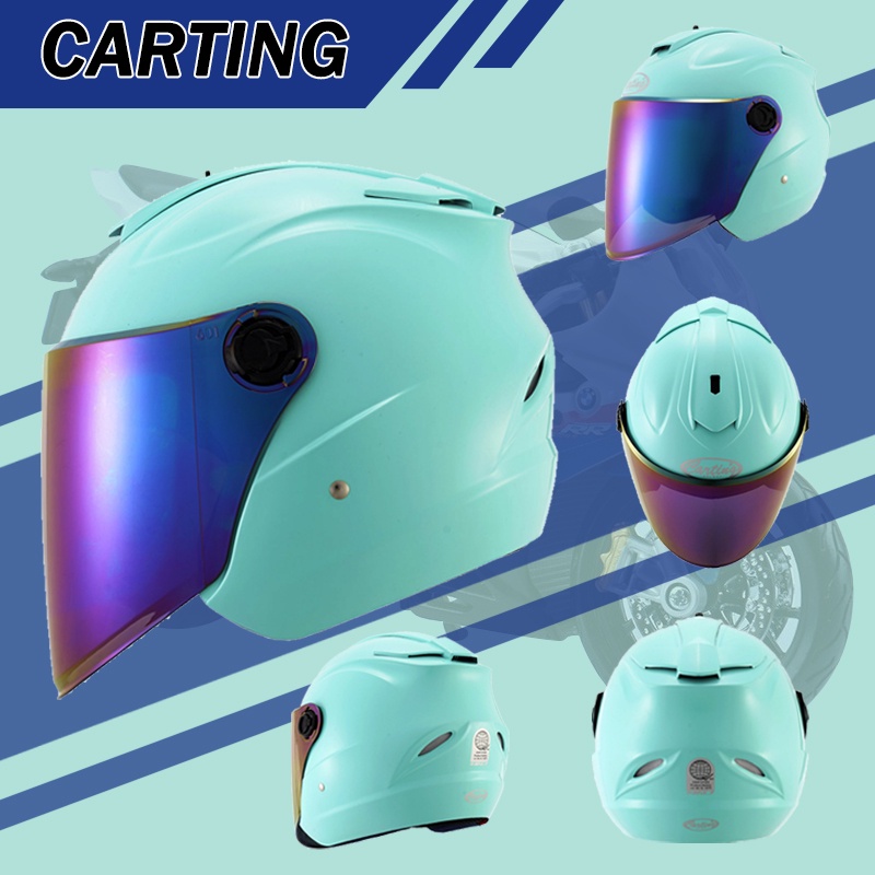 CARTING A4004 Women's helmet Half Face for Motorcycle Helmet tinted
